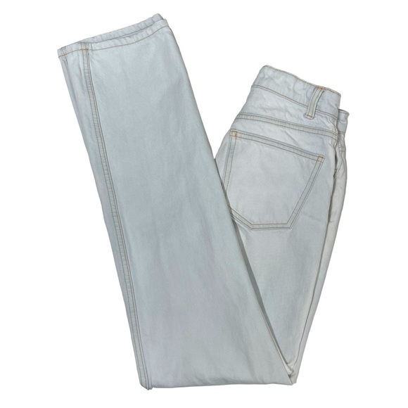 Zara Women’s Lightwash Straight Leg Button Fly Jeans Size 2 Minimalist Neutral - Picture 8 of 8